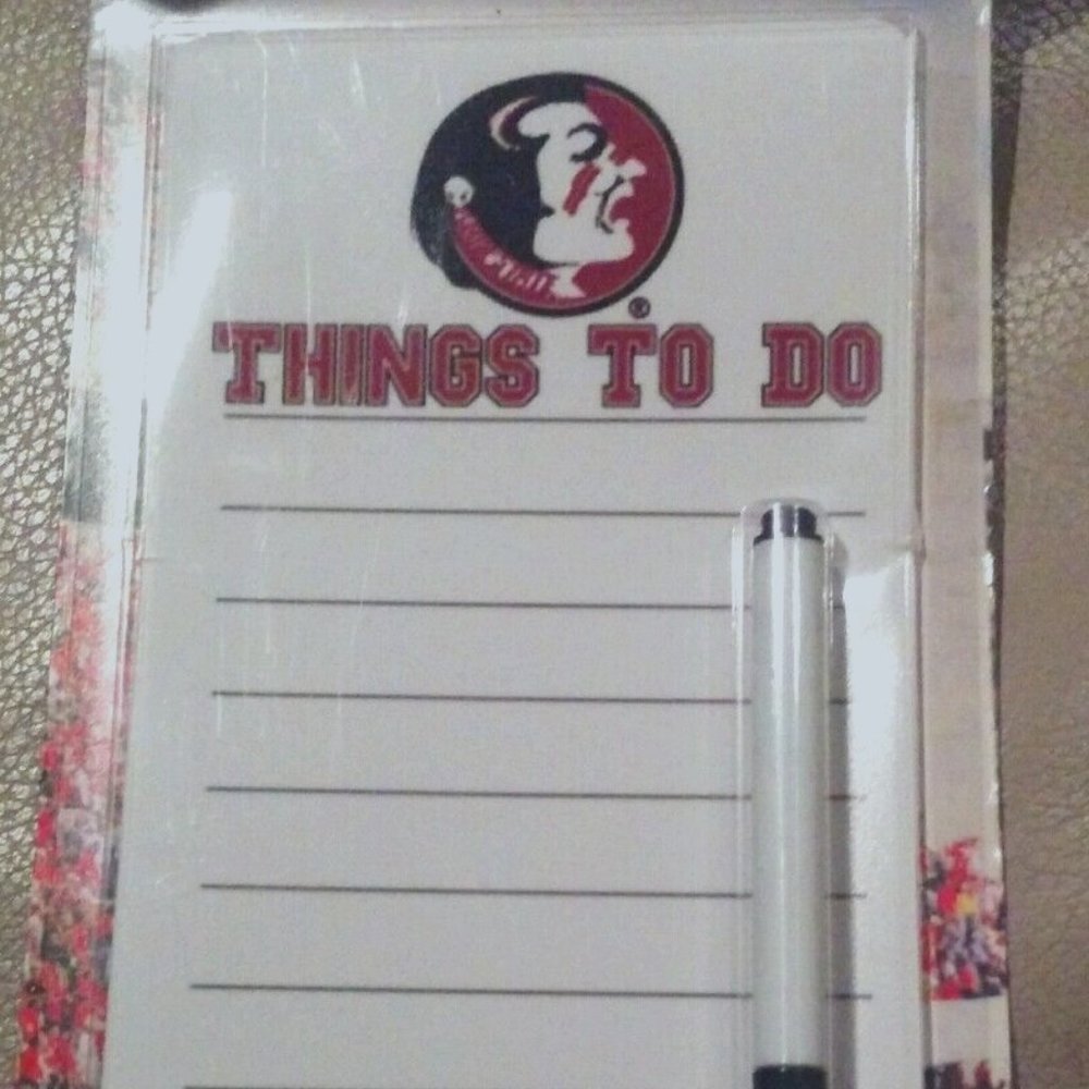 Florida State Seminoles Dry Erase Board W/Pen New